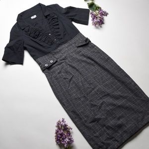 WORTHINGTON Black/Gray Dress - Size 4